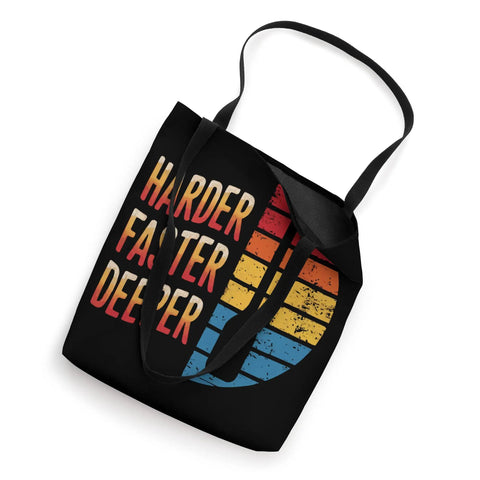 Paddler Tote Bag For Dragon Boat Racing And Dragonboating Gear Unisex Crew Essentials Harder Faster Deeper Vibe Black Design