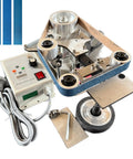 Game Changer 550W Variable Speed Belt Sander With Vfd Panel And Swift Reverse Toggle showing motor, pulleys, and control panel.