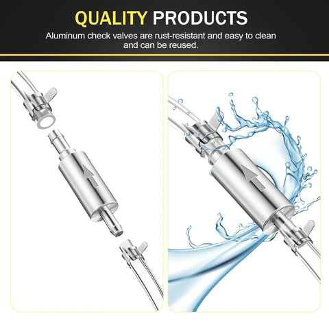Two Pack Brake Bleeder Hose Kit With Nozzle Cap And Clamp For Cars, Bikes And EVs, One Way Check Valve Tube pictured with water splash
