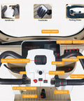 Heavy Duty Four Wheel Electric Mobility Scooter For Seniors With Roomy Cargo Box And Farm Utility Tugger dashboard with controls and displays.