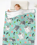Super Cute Sugar Glider Throw Blanket For Kids And Girls, Hella Soft Weightless Plush Blend, cozy on sleeping child.