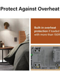 Pro Level 150 Watt Toggle LED Dimmer Switch For Smooth Flicker Free Lighting And Big Time Brightness Control With Slick Brown Wall Plate And Zero Fuss Setup, showing built-in overheat protection in bedroom setting.