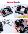 Adjustable Suction Bracket With Table Clamp Pro Grade Welding Wire Fixture For Motherboard Soldering And PCB Assembly, Precision Locator Tool For Quick, Accurate Component Positioning On Your Workbench. Black plastic PCB fixture, 70mm x 50mm, max opening 7.3mm.