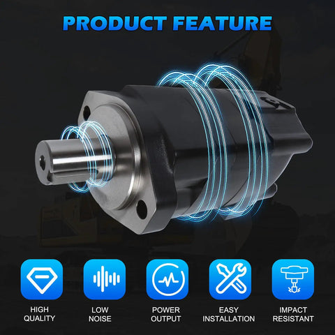 Direct Drop-In Hydraulic Motor For Eaton Char-Lynn 2000 Series with 2 bolt flange mount and steel shaft
