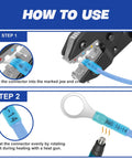 Pro Grade Crimping Tool Set With Ratchet Wire Crimper And 6 Interchangeable Dies usage steps