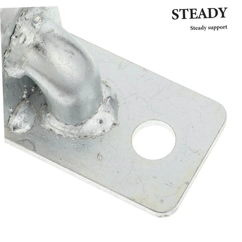 Heavy Duty Wall Mount Gate Hinges 4 Pack For Fence Posts And Barn Doors Weather Resistant Galvanized Iron Hinges With Silent Operation And Quick Install Built To Last For Farm Use. close-up welded metal hinge plate