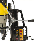 Close-up of Heavy Duty Magnetic Drill control panel with smooth rack and pinion depth control for precise metal fabrication.