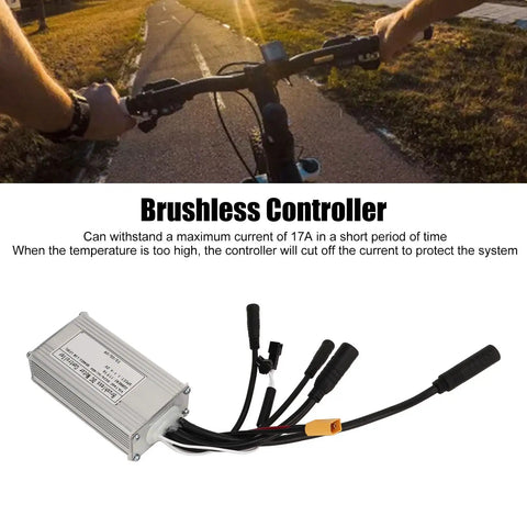Three Mode Sine Wave Brushless Motor Controller For DIY Electric Conversion 24V 36V 48V 17A With Connector Aluminum Shell For Great Heat Dissipation Works With Hall And Hallless Motors
