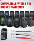 5 Pin Rocker Switch Jumper Wires Set For Automotive And ATV Console Wiring With Tin Plated Copper Terminals And 14 AWG Copper Wire