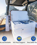 Heavy Duty 12 Inch Stainless Steel Gas Struts, Legit Marine Lift Supports With 10mm Ball Ends, weatherproof struts on boat kitchen.