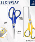 24 Pack Bulk 8 Inch All Purpose Heavy Duty Scissors Workhorse For Office School And Home With Stainless Steel Blades And Soft Grip Handles