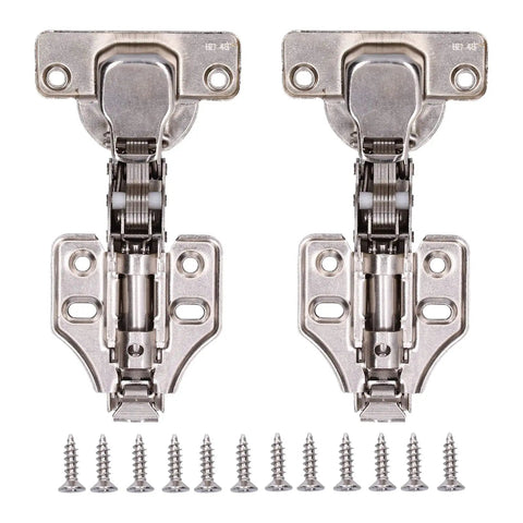 Quiet Close 103 Degree Cabinet Hinges With Easy Install shown with screws, aluminum frame, silent spring mechanism for smooth closings