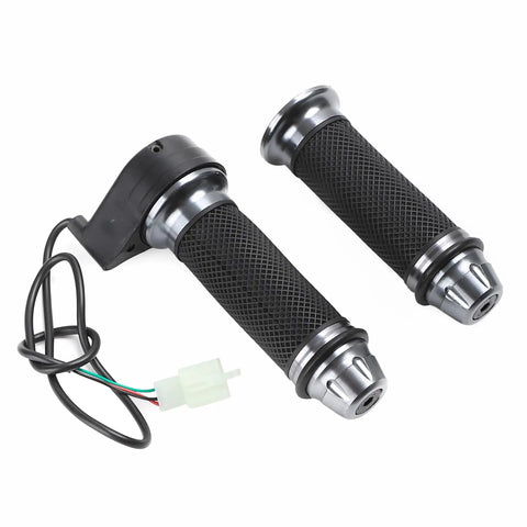 22mm Electric Bike Throttle Grip For E-Bikes And Scooters, No Speed Control, ABS And Metal Construction, Universal Fit On 0.87 Inch Handlebars, Titanium Color