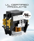 2 Pole 30 Amp 240V HVAC Contactor For Condensers, Compressors, And Heat Pumps, Heavy Duty AC Contactor With 600VAC Rating