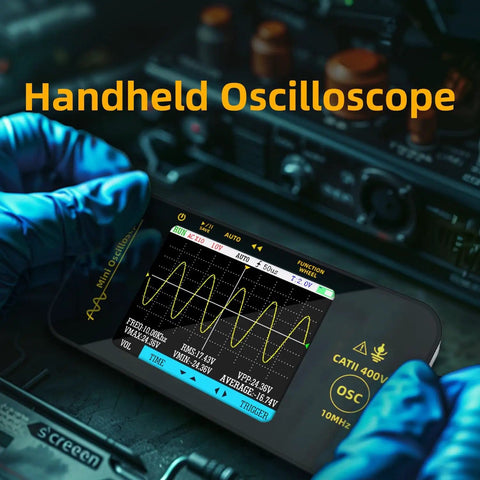 On The Go Handheld Digital Oscilloscope With 3.2 Inch TFT Display 10MHz Bandwidth And 48MSaPerS Sampling Rate in use