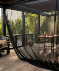 Ultrafine 10x13Ft Patio Bug Netting, Heavy Duty UV Resistant Mesh Made From Nanocomposite PP installed on outdoor patio