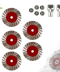 Built Tough 1.57 Inch Diamond Saw Blades Set For Granite Marble And Sandstone 40Mm Mini Cutter Kit with five precision heads.