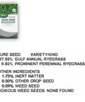 Boost Your Lawn Game Fast Quick Fix Grass Seed Mix Repairs Bare Spots In Four To Seven Days Six Pack Bundle bag showing grass seed details.