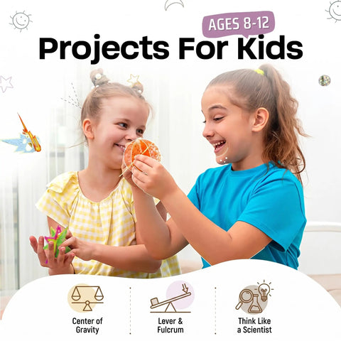 Balancing Bird And 4-In-1 Space Mobile STEM Kit For 3D Pens, girls ages 8-12 testing a physics project
