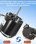 General Purpose Shaded Pole Motor 1/20 HP 1550 RPM Open Ventilated 3.3 Inch Replacement Easy Swap For Fasco D132 shown with old model