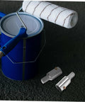No Drill Curtain Rod Connectors Kit For Poles And Push Broom Handle Tips Aluminum Alloy Threaded Tips, paint roller and bucket