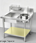 Built Tough As Nails Stainless Steel Powder Coating Workbench With Deep Dipping Tank For Commercial Garages And Auto Shops Killer Leak Free Design Top Tier Gear Ready To Roll Off The Dock And Start Painting, featuring a stainless steel basin and storage.