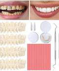 DIY Denture Repair Kit For Fake Teeth 35 Piece Set With Dental Tools Tweezers Containers And Dental Tape Easy Customizable