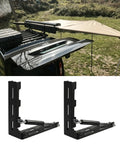 Foldable L Shaped Car Awning Mounting Brackets Set 2 Pieces Steel Universal Roof Brackets for Quick Setup Durable Outdoor