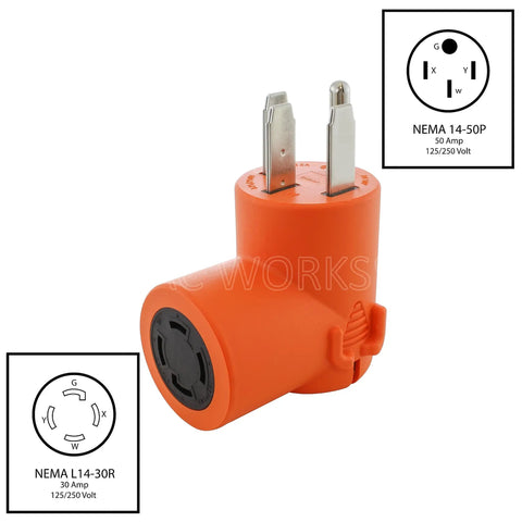 6-50 Welder Adapter Kit For Generators And Welders L14-30P To 6-50R L14-20P To 6-50R And 14-50P To 6-50R Conversion 30/50 Amp Plug