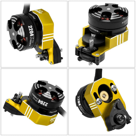 2204 2400KV Brushless Outrunner Motor With Transmission And 30A Mini ESC For SCX24 Axial 1 24 RC Car Truck Crawler