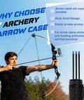 2 Pack Adjustable Arrow Case Quiver For Hunting And Crossbow Holds 12 Arrows With Strap and Poster Tube shown in action