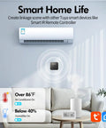 WiFi Thermometer Hygrometer Real Time Temperature And Humidity Sensor For Smart Home Nursery Greenhouse And Storage Remote Monitoring Via Smart Life Tuya App Over 2.4GHz WiFi No Hub Needed, wall-mounted white sensor