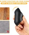 Straight Up Heavy Duty Rubber Floor Savers And Non Slip Furniture Pads To Lock Down Big Tables And Sofas While Acting As Scratch Guard Castor Cups, 55x55x15mm, durable rubber.