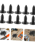 Miniature Metal Screws Set Of 100 Self Tapping Mounting Fasteners For Furniture Repair And DIY Projects, close-up view of screws.