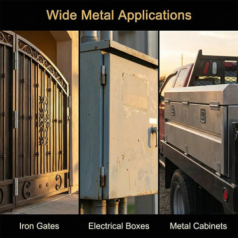 Heavy Duty Barrel Hinges Two And A Half Inches By Three Eighths Inches Carbon Steel Detachable Bullet Hinges in use on iron gates