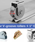 18 Foot Galvanized V Track Inverted V Track For 1 Inch OD V Groove Sliding Gate Rollers with roller close-up