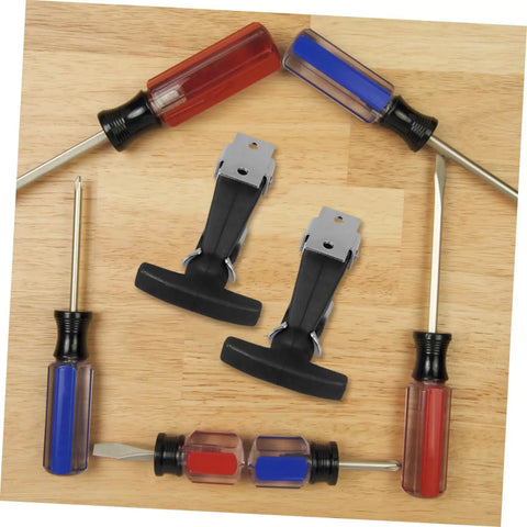 8 Piece Rubber Toolbox Hasp Latch Kit with T Handle and screwdrivers for Cars Trucks Jeeps Boats and Marine Vehicle Accessory