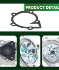 No Sweat Engine Water Pump For 2011 To 2015 Kia Sportage Optima Sorento And 2013 To 2016 Hyundai Santa Fe Sport Gas Engines Only showing pump details and gasket.