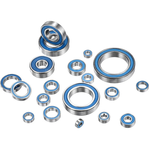 Five Pack MR117-2RS Deep Groove Ball Bearings 7x11x3mm Double Rubber Sealed And Pre-Lubricated Chrome Steel Micro Bearings arranged in various sizes