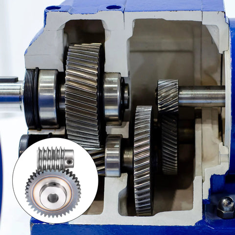 Heavy Duty 40 To 1 Worm Gear Set With 1.5 Module, 40 Teeth, Right Rotation Drive Gear Box for Precision Transmission inside view