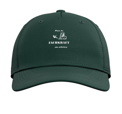 Adjustable Dark Green Warehouse Forklift Driver Baseball Hat For Logistics Pros And Fulfillment Center Fans front view