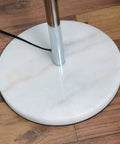Modern Black Floor Lamp With K9 Clear Glass Crystals marble base and foot switch