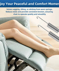 Real Deal No Fuss 2 Pack 4.5 Inch Replacement Spring For Recliner And Couch Heavy Duty Extension Parts with reinforced hooks beside reclining chair.