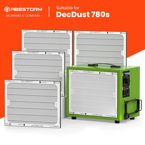 Pro Grade MERV 13 Filter Replacement for DecDust 780S Dust Collector 4 Pack with dust collector and filter size.