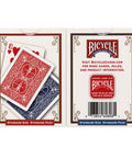 Standard Two Pack Playing Cards In Red And Blue Optimized For Tight Fan And Buttery Smooth Shuffle Heavy Duty Stock Built Like A Tank For Relaxed Handling During Cash Games And Tabletop Hangouts, featuring back designs.