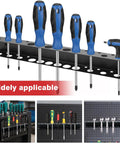 Heavy Duty Magnetic Tool Holder With 18 Holes Screwdriver Organizer For Garage Workshop shown with vertical tool storage