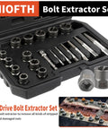 48 Piece Screw Extractor And Left Hand Drill Bit Set For Removing Damaged Frozen Rusted Rounded Off Bolts Nuts And Screws Easy Out