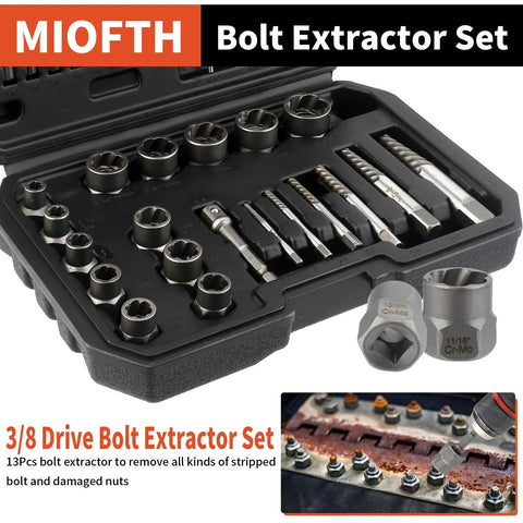 48 Piece Screw Extractor And Left Hand Drill Bit Set For Removing Damaged Frozen Rusted Rounded Off Bolts Nuts And Screws Easy Out