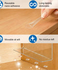 Top Rated Shelf Dividers For Closets And Dressers Compact Six Inch Vertical Blocks showing nano-adhesive stickiness on wood.