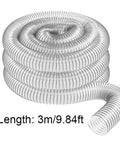 Shop Tough 50Mm PVC Vacuum Hose For Dust Extractor Woodworking Rig Heavy Duty 3m clear flexible suction tubing.
